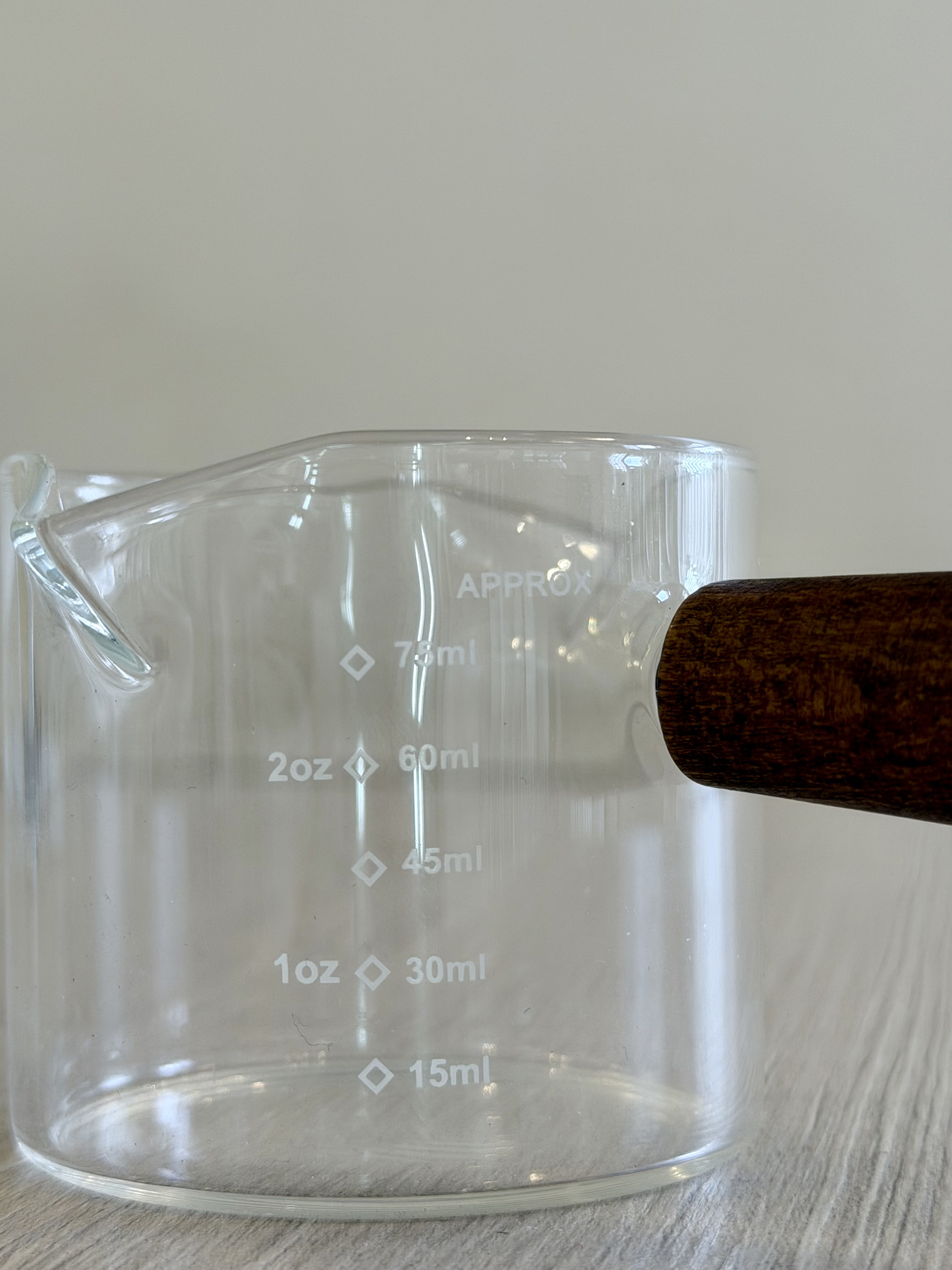Vaso medido espresso vidrio